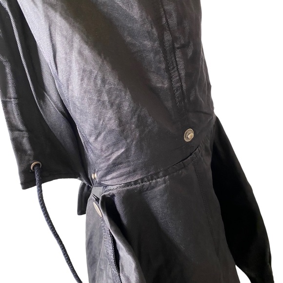 JOIE Silky Nylon Barker Utility Jacket Buttons Snaps Zippers Drawstring Small - Picture 11 of 15